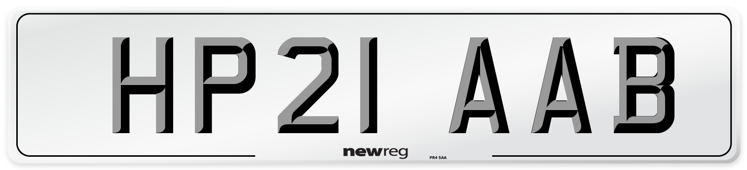 HP21 AAB Number Plate from New Reg